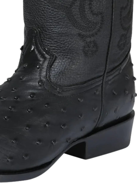 Men's Ostrich Print Imitation Cowboy Boots 'El Señor de los Cielos' Black 40848 - BELLEZA'S - Men's Ostrich Print Imitation Cowboy Boots 'El Señor de los Cielos' Black 40848 - Men's Boot - 40848 6