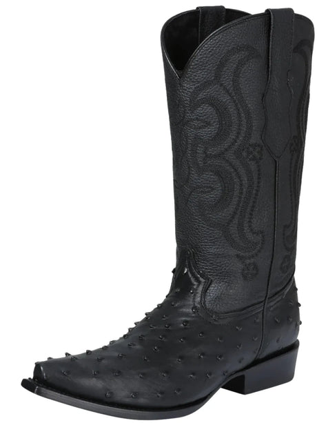 Men's Ostrich Print Imitation Cowboy Boots 'El Señor de los Cielos' Black 40848 - BELLEZA'S - Men's Ostrich Print Imitation Cowboy Boots 'El Señor de los Cielos' Black 40848 - Men's Boot - 40848 6