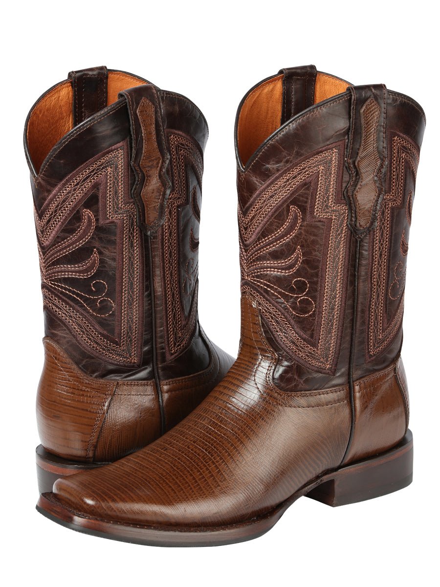 Men's Printed Lizard Western Rodeo Cowboy Boots 'El General' Brown Color 44674 - BELLEZA'S - Men's Printed Lizard Western Rodeo Cowboy Boots 'El General' Brown Color 44674 - Men's Boot - 04467401