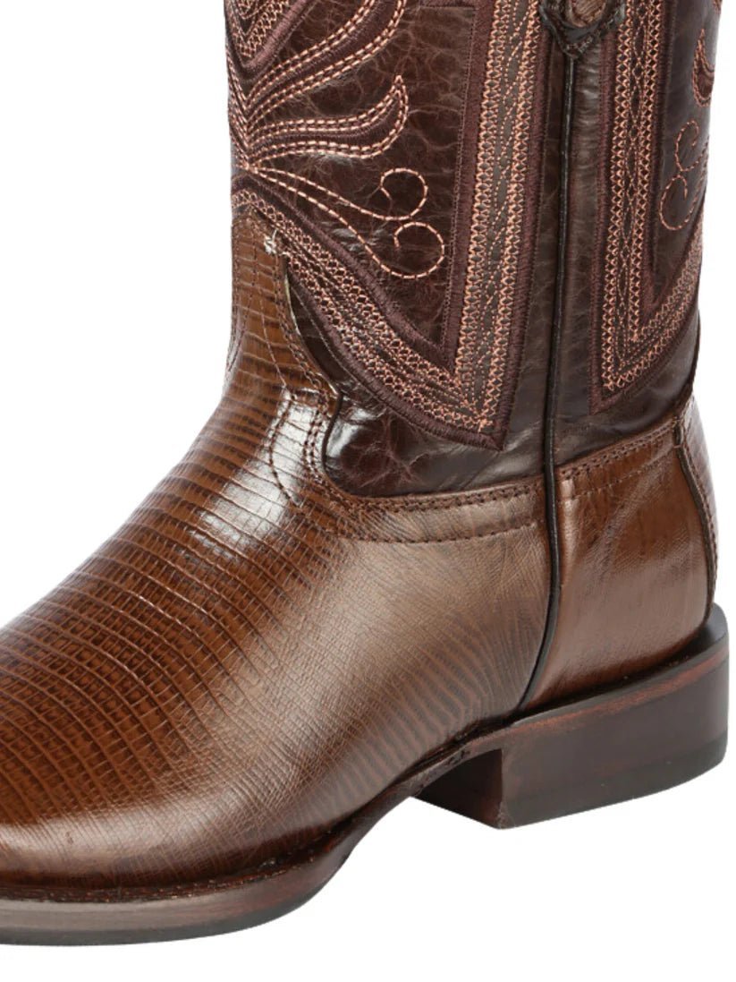 Men's Printed Lizard Western Rodeo Cowboy Boots 'El General' Brown Color 44674 - BELLEZA'S - Men's Printed Lizard Western Rodeo Cowboy Boots 'El General' Brown Color 44674 - Men's Boot - 04467401