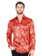 Men's Red Casual Printed Long Sleeve Western Shirt 'El Señor de los Cielos' 44592 - BELLEZA'S - Men's Red Casual Printed Long Sleeve Western Shirt 'El Señor de los Cielos' 44592 - Men's Shirt - 04459201