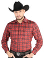 Men's Red/Black Printed Long Sleeve Western Shirt 'El Señor de los Cielos' 44705 - BELLEZA'S - Men's Red/Black Printed Long Sleeve Western Shirt 'El Señor de los Cielos' 44705 - Men's Shirt - 04470501