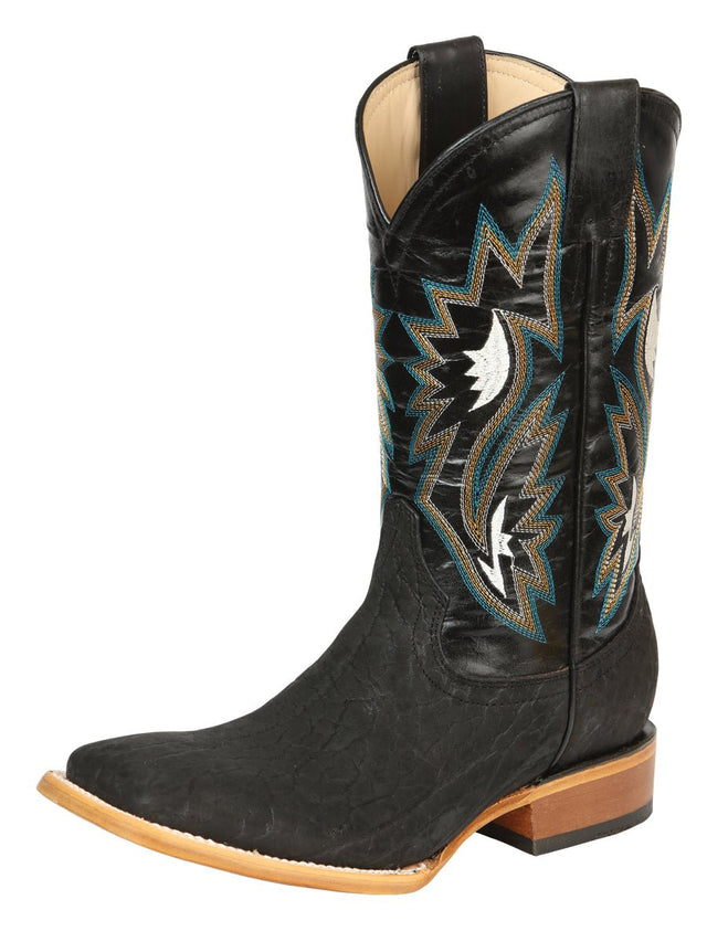 Men’s Rodeo Boot Jar Boot’s Imitation Bull Neck 45474 - BELLEZA'S - Men’s Rodeo Boot Jar Boot’s Imitation Bull Neck 45474 - CABALLERO - 04547401