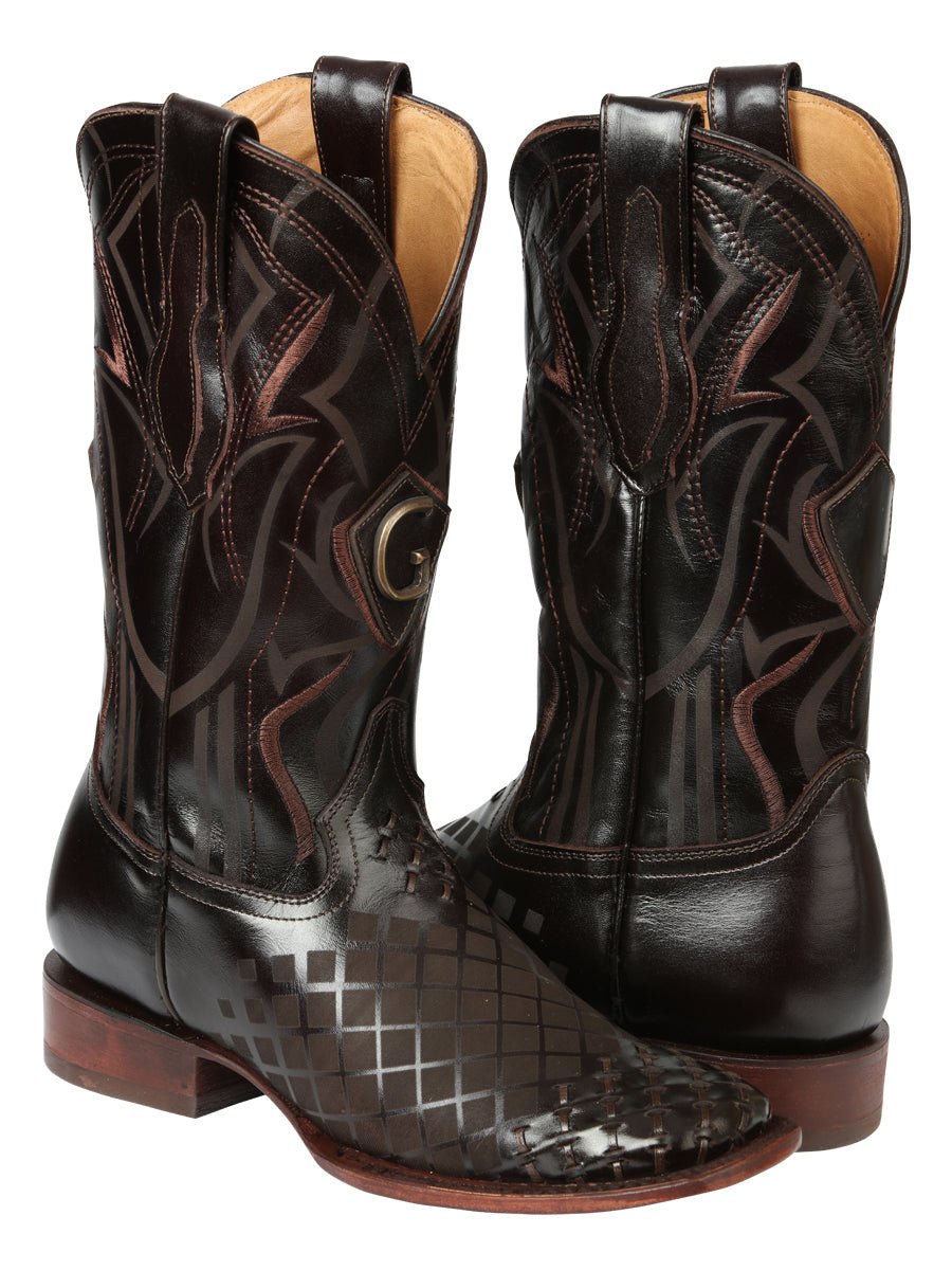 Men's Rodeo Boots - El General Pull - Up Leather - Brown 45173 - BELLEZA'S - Men's Rodeo Boots - El General Pull - Up Leather - Brown 45173 - CABALLERO - 04517301