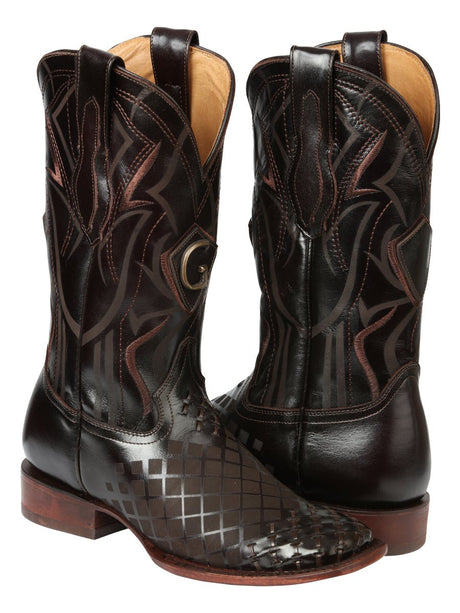 Men's Rodeo Boots - El General Pull - Up Leather - Brown 45173 - BELLEZA'S - Men's Rodeo Boots - El General Pull - Up Leather - Brown 45173 - CABALLERO - 04517301