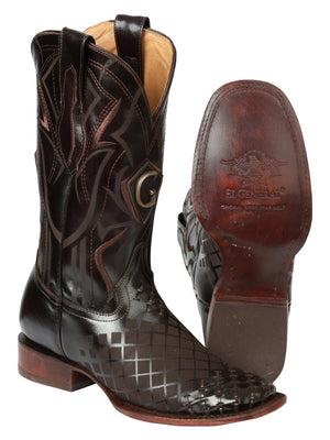 Men's Rodeo Boots - El General Pull - Up Leather - Brown 45173 - BELLEZA'S - Men's Rodeo Boots - El General Pull - Up Leather - Brown 45173 - CABALLERO - 04517301