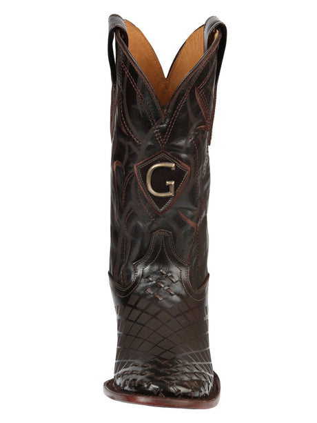 Men's Rodeo Boots - El General Pull - Up Leather - Brown 45173 - BELLEZA'S - Men's Rodeo Boots - El General Pull - Up Leather - Brown 45173 - CABALLERO - 04517301