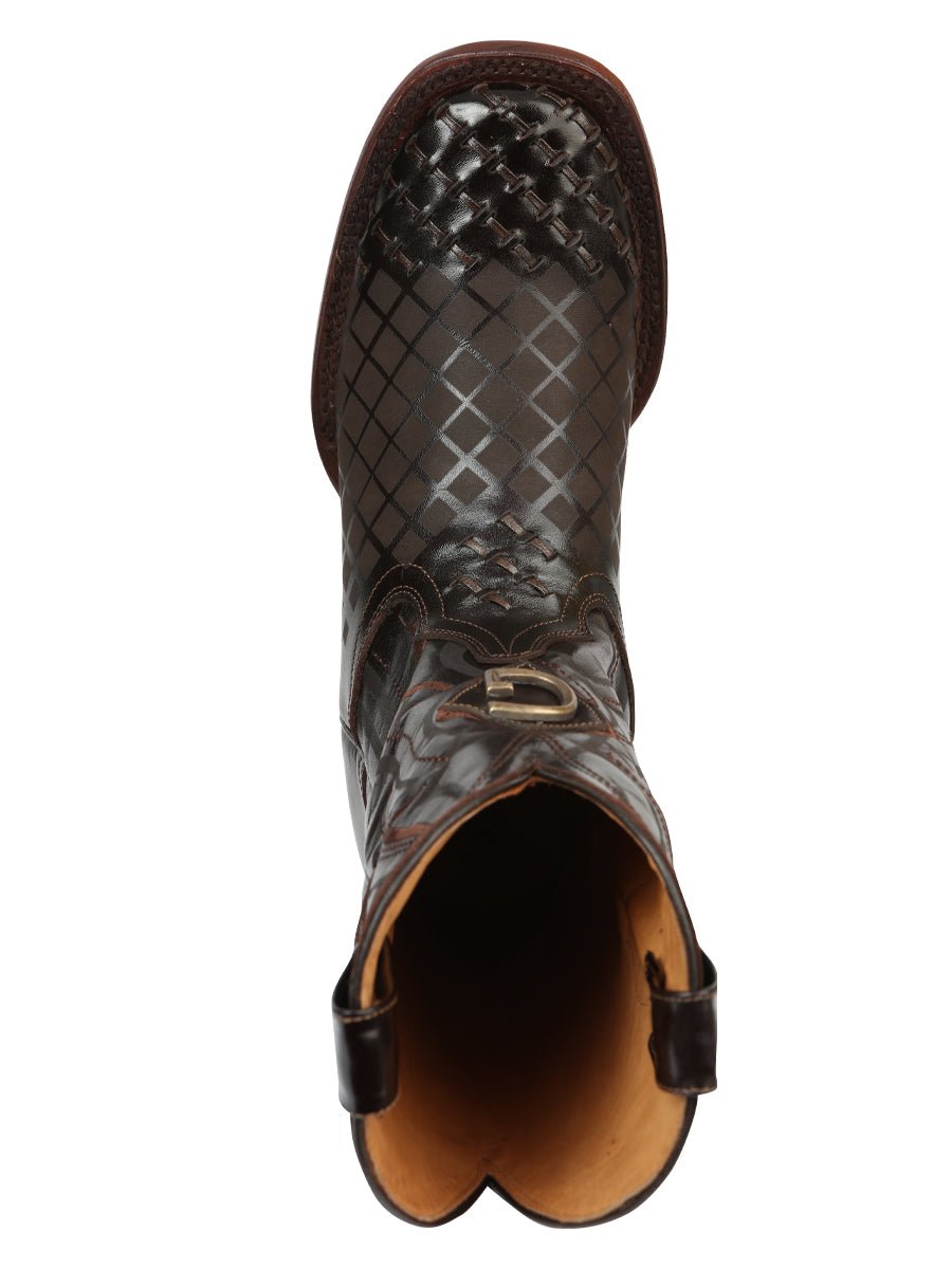 Men's Rodeo Boots - El General Pull - Up Leather - Brown 45173 - BELLEZA'S - Men's Rodeo Boots - El General Pull - Up Leather - Brown 45173 - CABALLERO - 04517301