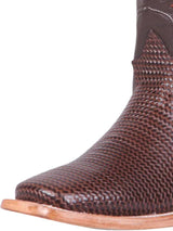 Men's Rodeo Boots Embossed Woven Leather 'El General' *CIGAR-41791* - BELLEZA'S - Men's Rodeo Boots Embossed Woven Leather 'El General' *CIGAR-41791* - Botas Para Hombres - 41791 6