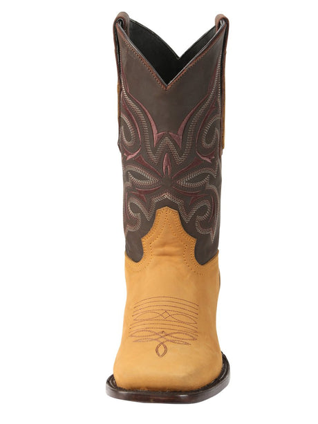 Men’s Rodeo Cowboy Boots Genuine Leather El General Papaya 45526 - BELLEZA'S - Men’s Rodeo Cowboy Boots Genuine Leather El General Papaya 45526 - Men's Boot - 04552601