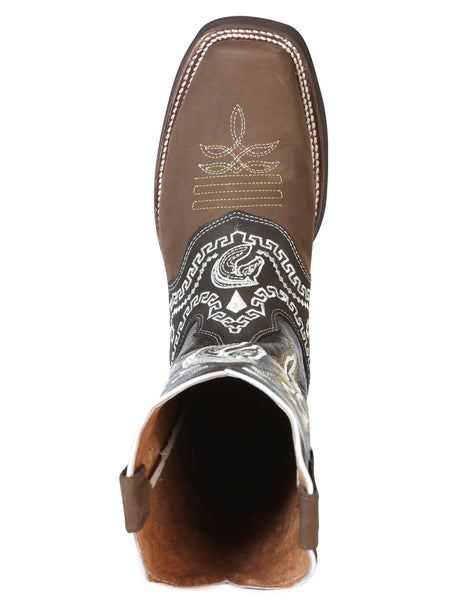 Men's Rodeo Leather Embroidered Saddle Western Cowboy Boots 'El General' 51117 - BELLEZA'S - Men's Rodeo Leather Embroidered Saddle Western Cowboy Boots 'El General' 51117 - Men's Boot - 05111701