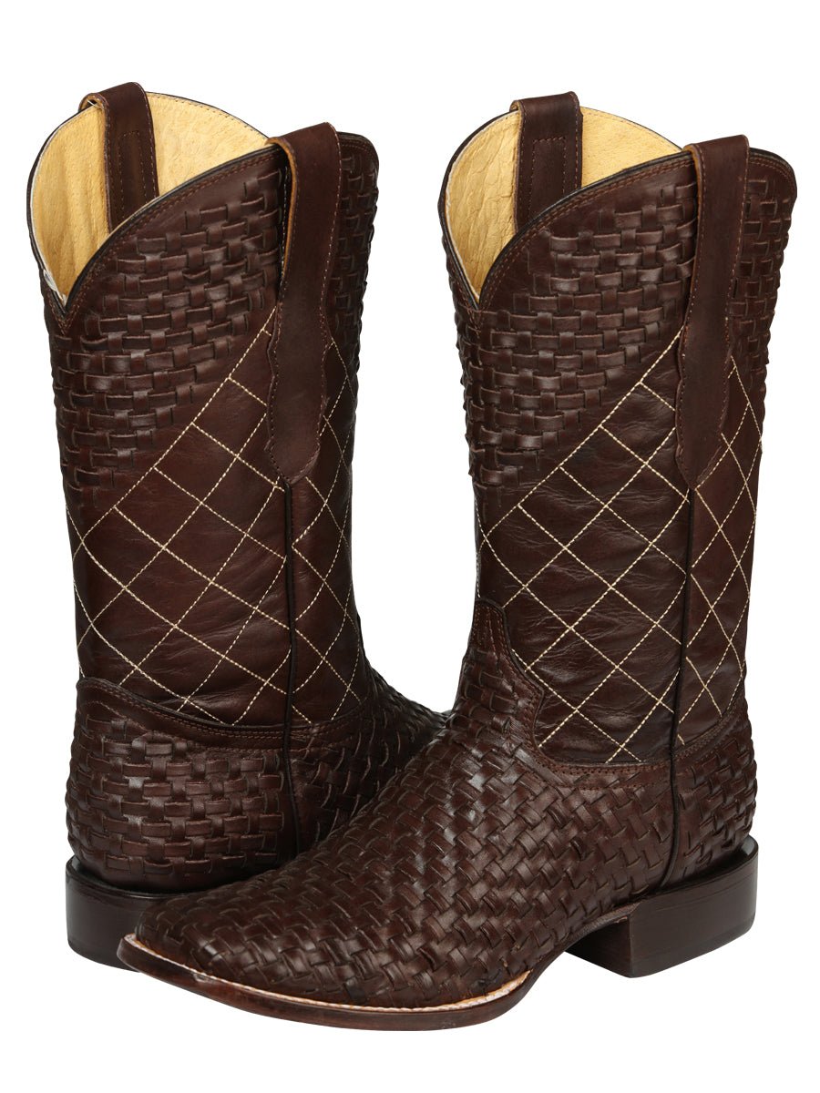 Men's Rodeo Petatillo Leather Cowboy Boots El General Color Coffee 45440 - BELLEZA'S - Men's Rodeo Petatillo Leather Cowboy Boots El General Color Coffee 45440 - Men's Boot - 04544001