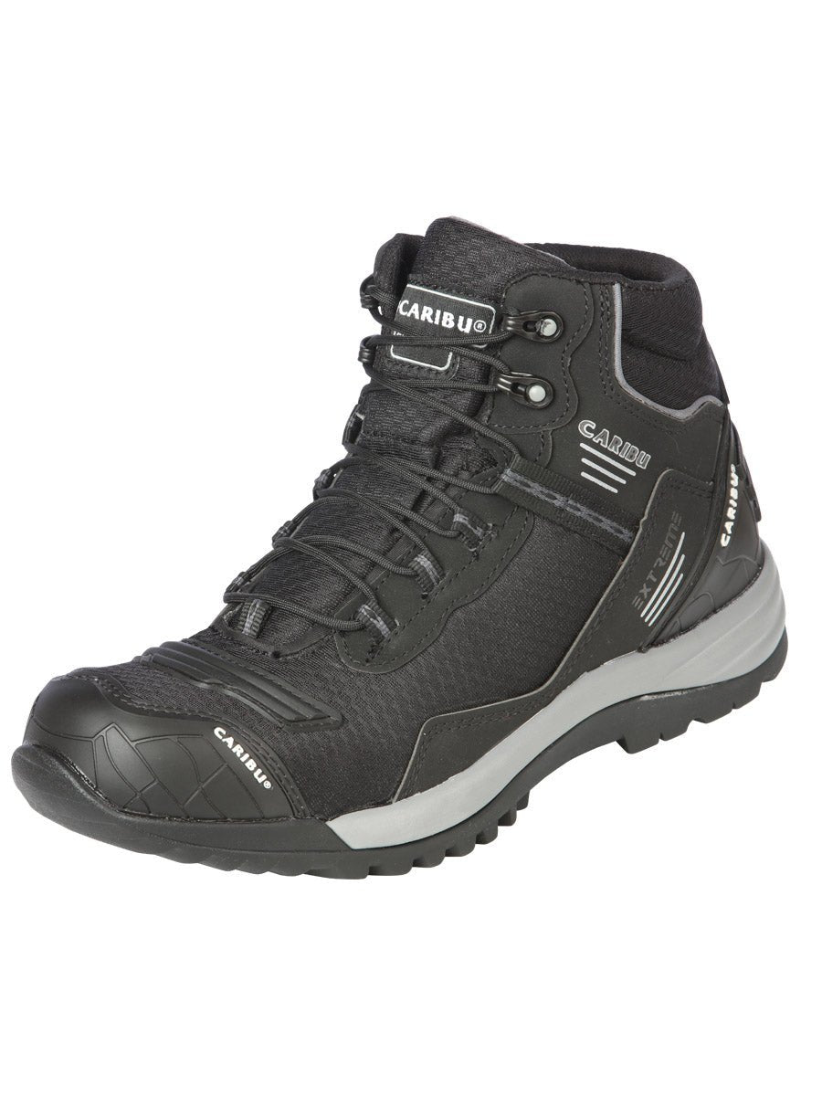 Men's Synthetic Lace - Up Soft Toe Trekking Work Shoe 'Caribu' Black/Grey 44363 - BELLEZA'S - Men's Synthetic Lace - Up Soft Toe Trekking Work Shoe 'Caribu' Black/Grey 44363 - Men's Work Shoes - 04436301