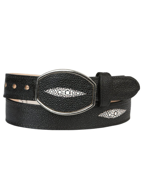 Men’s Vaquero Belt El General Imitation Stingray 45574 - BELLEZA'S - Men’s Vaquero Belt El General Imitation Stingray 45574 - CABALLERO - 04557401