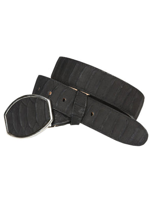 Men’s Western Belt El General Imitation Python - Black 45569 - BELLEZA'S - Men’s Western Belt El General Imitation Python - Black 45569 - CABALLERO - 04556901