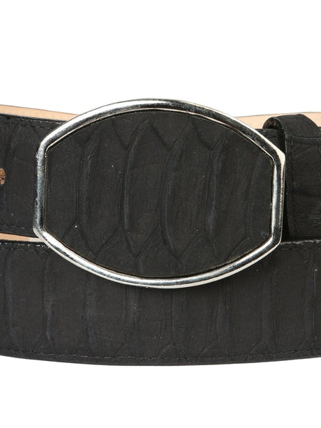 Men’s Western Belt El General Imitation Python - Black 45569 - BELLEZA'S - Men’s Western Belt El General Imitation Python - Black 45569 - CABALLERO - 04556901