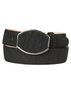 Men’s Western Belt El General Imitation Python - Black 45569 - BELLEZA'S - Men’s Western Belt El General Imitation Python - Black 45569 - CABALLERO - 04556901