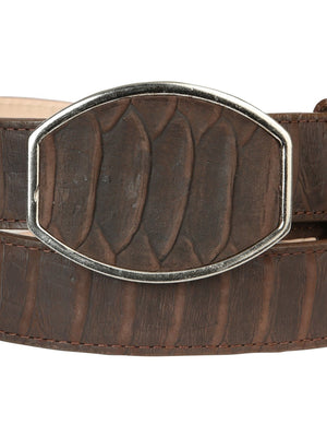 Men’s Western Belt El General Imitation Python - Brown 45570 - BELLEZA'S - Men’s Western Belt El General Imitation Python - Brown 45570 - CABALLERO - 04557001
