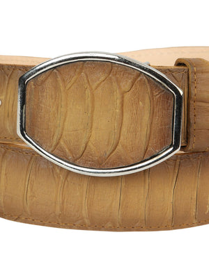 Men’s Western Belt El General Imitation Python - Honey 45571 - BELLEZA'S - Men’s Western Belt El General Imitation Python - Honey 45571 - CABALLERO - 04557101