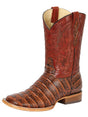 Men’s Western Boot Print Caiman Belly 100 Años - Brandy 43630 - BELLEZA'S - Men’s Western Boot Print Caiman Belly 100 Años - Brandy 43630 - CABALLERO - 04363001