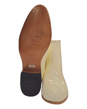 Men's White Classic Patent Leather Charro Ankle Boots 'El Canelo' 41264 - BELLEZA'S - Men's White Classic Patent Leather Charro Ankle Boots 'El Canelo' 41264 - Men's Ankle Boots - 41264 8