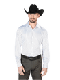 Men's White Stripes Print Long Sleeve Western Shirt 'El Señor de los Cielos' 43936 - BELLEZA'S - Men's White Stripes Print Long Sleeve Western Shirt 'El Señor de los Cielos' 43936 - Mens Shirt - 43926 S