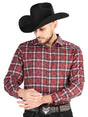 Men's Wine Printed Long Sleeve Western Shirt 'El Señor de los Cielos' 44710 - BELLEZA'S - Men's Wine Printed Long Sleeve Western Shirt 'El Señor de los Cielos' 44710 - Men's Shirt - 04471001