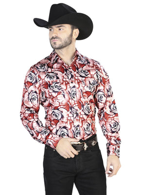 Men's With Roses Printed Long Sleeve Western Shirt 'El Señor de los Cielos' 44068 - BELLEZA'S - Men's With Roses Printed Long Sleeve Western Shirt 'El Señor de los Cielos' 44068 - Mens Shirt - 04406801