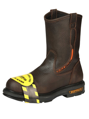 Men’s Work Boots with Toe Cap Bovine Leather 'Buffalo & Bull' Rino Moka 45260 - BELLEZA'S - Men’s Work Boots with Toe Cap Bovine Leather 'Buffalo & Bull' Rino Moka 45260 - Men's Work Boot - 04526001