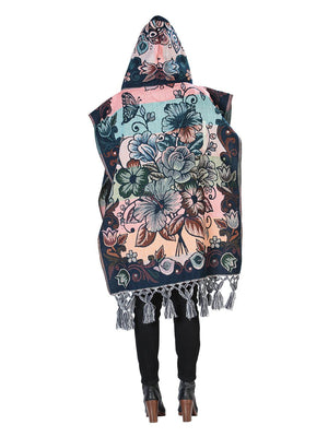 Mexican Artisanal Poncho 100% Acrylic Multicolor 603878 - BELLEZA'S - Mexican Artisanal Poncho 100% Acrylic Multicolor 603878 - DAMA - 60387801