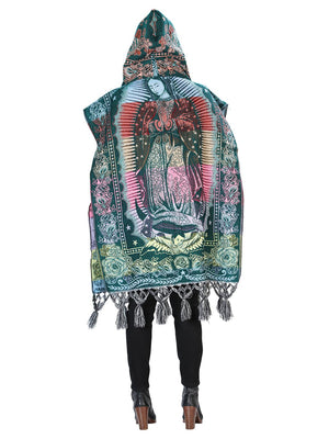 Mexican Artisanal Poncho 100% Acrylic Multicolor 603880 - BELLEZA'S - Mexican Artisanal Poncho 100% Acrylic Multicolor 603880 - DAMA - 60388001