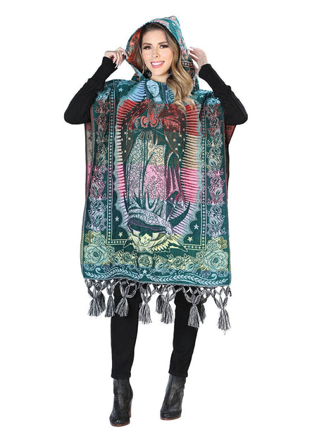 Mexican Artisanal Poncho 100% Acrylic Multicolor 603880 - BELLEZA'S - Mexican Artisanal Poncho 100% Acrylic Multicolor 603880 - DAMA - 60388001