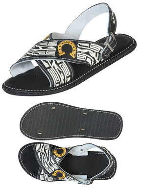 Mexican Artisanal Sandals 50% Leather, 50% Synthetic Black 603788 - BELLEZA'S - Mexican Artisanal Sandals 50% Leather, 50% Synthetic Black 603788 - CABALLERO - 60378801