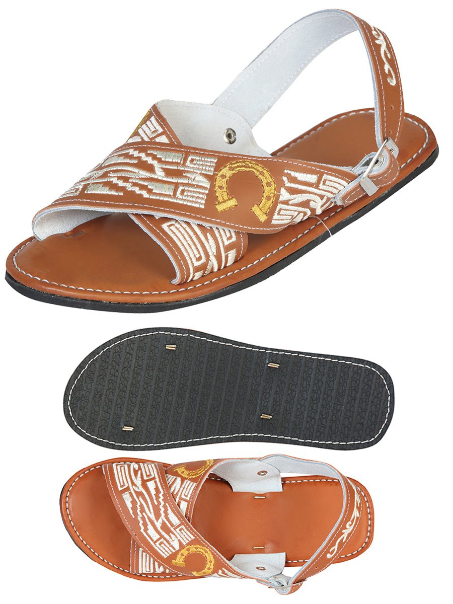 Mexican Artisanal Sandals 50% Leather, 50% Synthetic Natural 603789 - BELLEZA'S - Mexican Artisanal Sandals 50% Leather, 50% Synthetic Natural 603789 - CABALLERO - 60378901