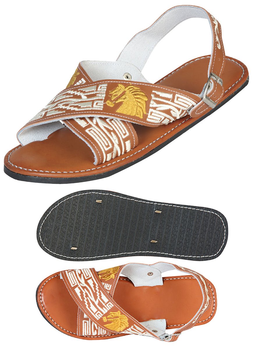 Mexican Artisanal Sandals 50% Leather, 50% Synthetic Natural 603793 - BELLEZA'S - Mexican Artisanal Sandals 50% Leather, 50% Synthetic Natural 603793 - CABALLERO - 60379301