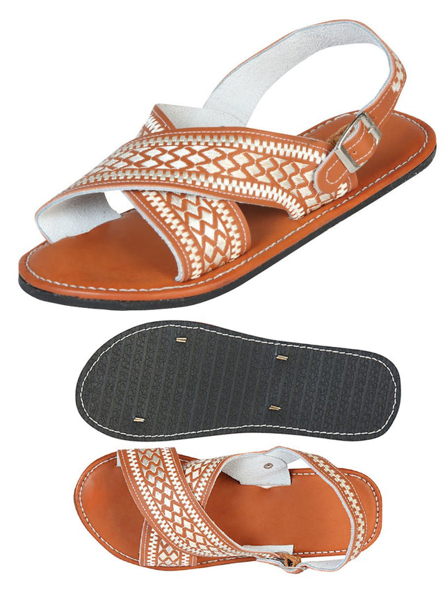 Mexican Artisanal Sandals 50% Leather, 50% Synthetic Natural 603796 - BELLEZA'S - Mexican Artisanal Sandals 50% Leather, 50% Synthetic Natural 603796 - CABALLERO - 60379601