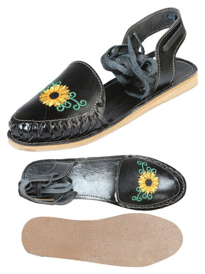Mexican Artisanal Sandals Leather Black 603919 - BELLEZA'S - Mexican Artisanal Sandals Leather Black 603919 - DAMA - 60391901
