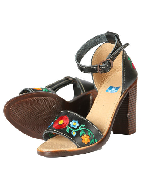 Mexican Artisanal Sandals Leather Black 603952 - BELLEZA'S - Mexican Artisanal Sandals Leather Black 603952 - DAMA - 60395201