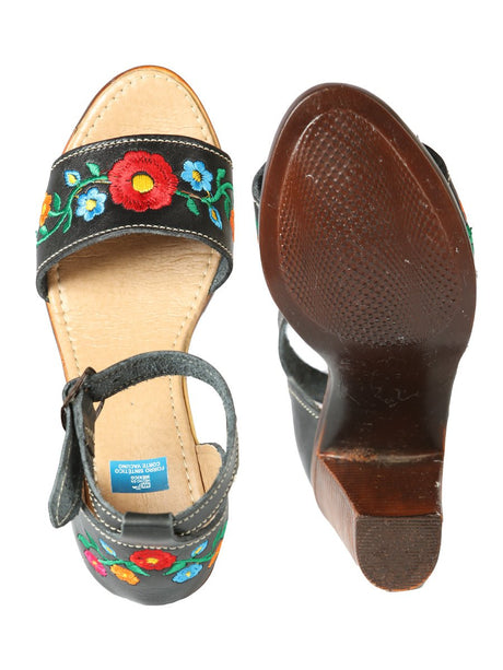 Mexican Artisanal Sandals Leather Black 603952 - BELLEZA'S - Mexican Artisanal Sandals Leather Black 603952 - DAMA - 60395201