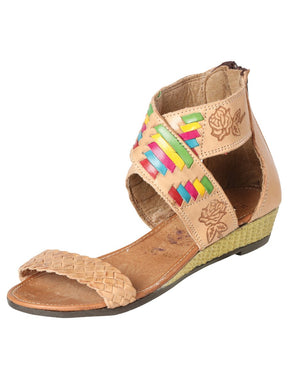 Mexican Artisanal Sandals Leather Tan 602948 - BELLEZA'S - Mexican Artisanal Sandals Leather Tan 602948 - WOMEN - 60294801