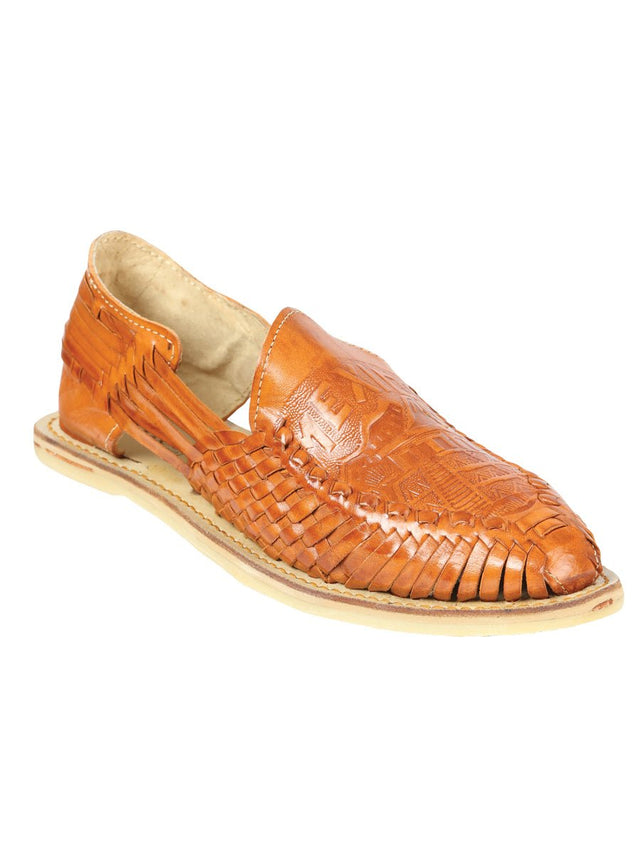Mexican Artisanal Sandals Leather Tan 604014 - BELLEZA'S - Mexican Artisanal Sandals Leather Tan 604014 - CABALLERO - 60401401