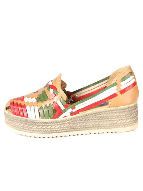 Mexican Artisanal Sandals Leather Tricolor 603942 - BELLEZA'S - Mexican Artisanal Sandals Leather Tricolor 603942 - DAMA - 60394201