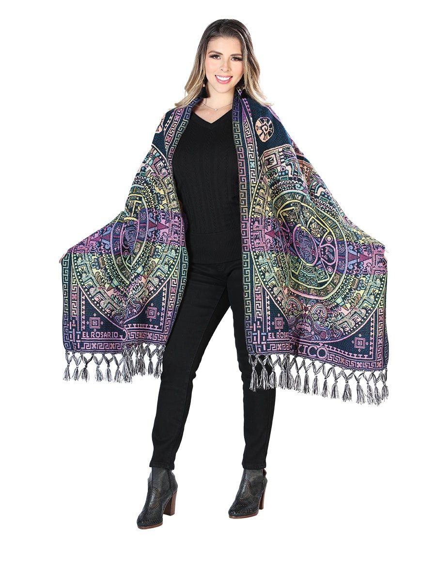 Mexican Artisanal Shawl 100% Acrylic Yellow 603890 - BELLEZA'S - Mexican Artisanal Shawl 100% Acrylic Yellow 603890 - DAMA - 60389001