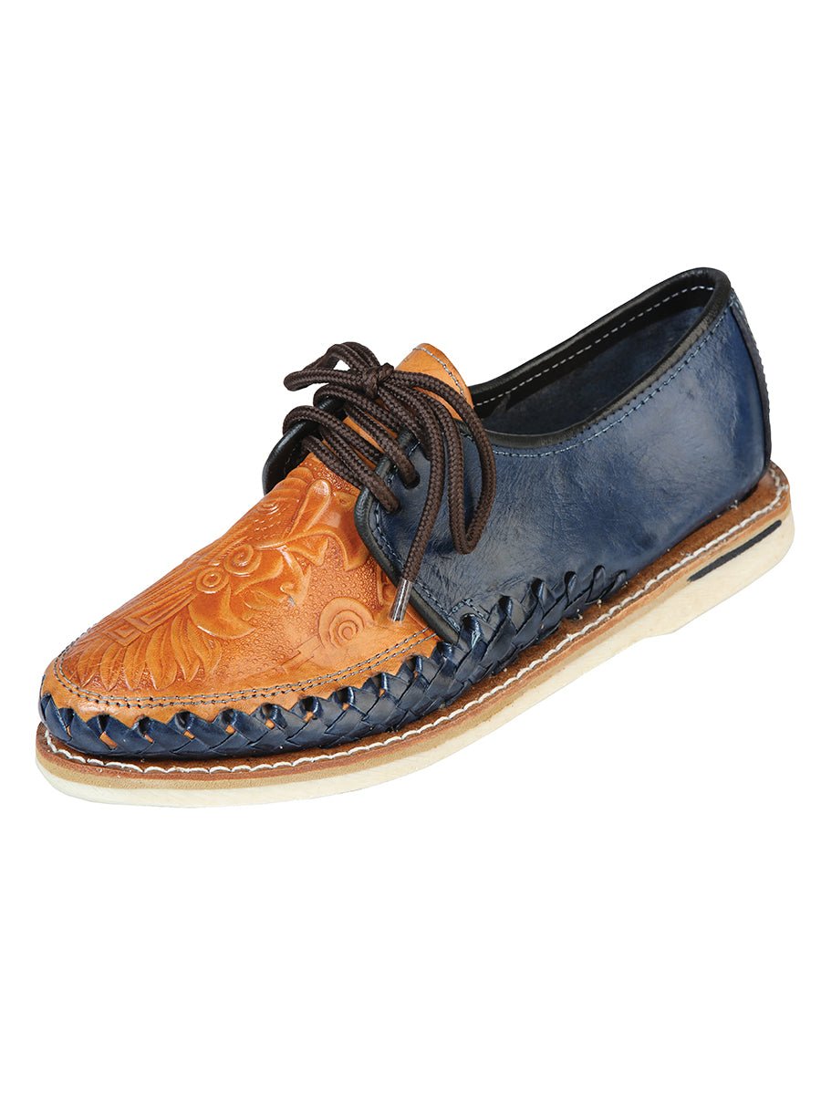 Mexican Artisanal Shoes Leather Azul Marino 603917 - BELLEZA'S - Mexican Artisanal Shoes Leather Azul Marino 603917 - CABALLERO - 60391701