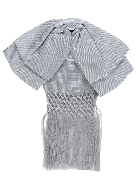 Mexican Charro Bow Tie 85% Articela, 15% Polyester Silver 601480 - BELLEZA'S - Mexican Charro Bow Tie 85% Articela, 15% Polyester Silver 601480 - UNISEX - 60148001