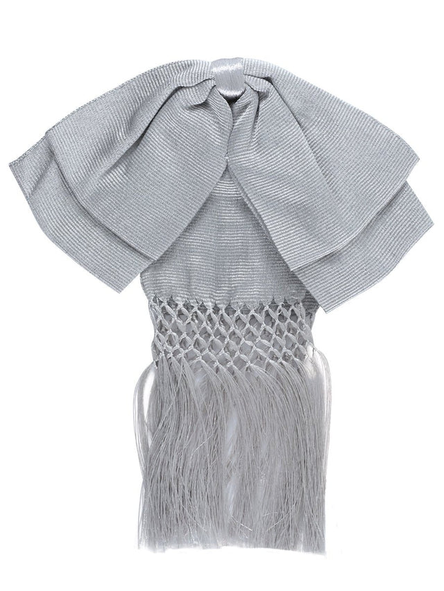 Mexican Charro Bow Tie 85% Articela, 15% Polyester Silver 601480 - BELLEZA'S - Mexican Charro Bow Tie 85% Articela, 15% Polyester Silver 601480 - UNISEX - 60148001