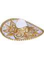 Mexican Charro Hat Velvet White/Gold 600758 - BELLEZA'S - Mexican Charro Hat Velvet White/Gold 600758 - UNISEX - 60075801
