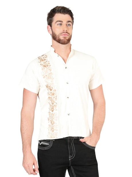 Mexican Embroidered Guayabera 100% Cotton Beige 604004 - BELLEZA'S - Mexican Embroidered Guayabera 100% Cotton Beige 604004 - HOMBRE - 60400401