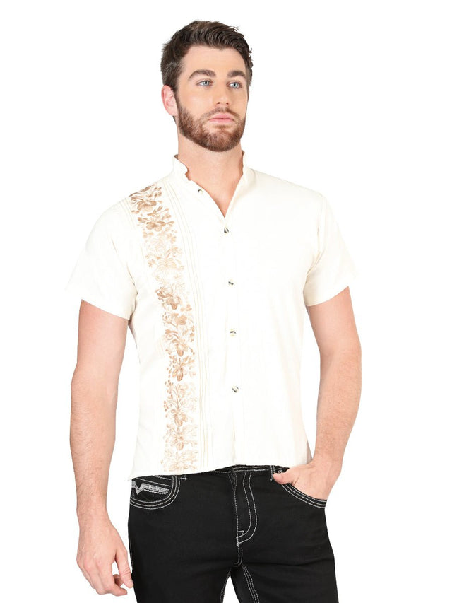 Mexican Embroidered Guayabera 100% Cotton Beige 604004 - BELLEZA'S - Mexican Embroidered Guayabera 100% Cotton Beige 604004 - HOMBRE - 60400401