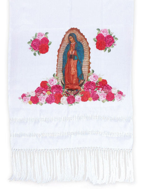 Mexican Shawl 85% Articela, 15% Polyester White 603749 - BELLEZA'S - Mexican Shawl 85% Articela, 15% Polyester White 603749 - DAMA - 60374901
